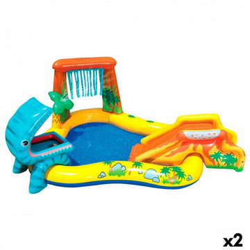 Piscina Gonfiabile per Bambini Intex Dinosauri Parco giochi 272 L 249 x 109 x 191 cm (2 Unità)