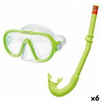 Taucherbrille mit Schnorchel Intex Adventurer grün (6 Stück)