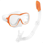 Taucherbrille mit Schnorchel Intex Wave Rider Orange (6 Stück)