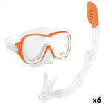 Taucherbrille mit Schnorchel Intex Wave Rider Orange (6 Stück)