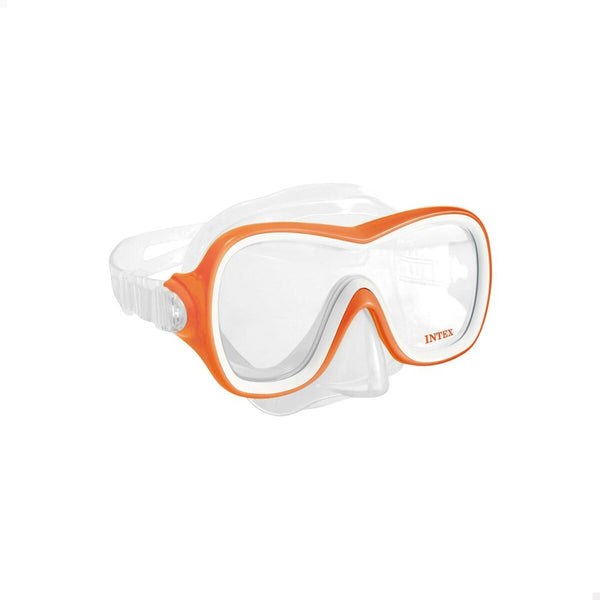 Taucherbrille mit Schnorchel Intex Wave Rider Orange (6 Stück)