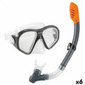 Occhialini da Snorkeling e Boccaglio Intex Reef Rider Azzurro (6 Unità)