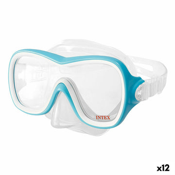 Schnorkelbrille Intex Wave Rider Blau (12 Stück)