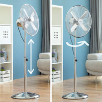 Freistehender Ventilator Chrome Retro InnovaGoods Ø 40 cm 55W