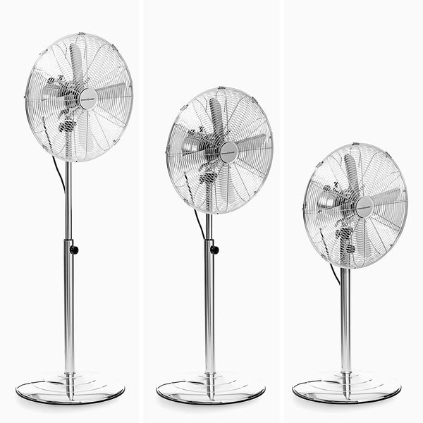 Freistehender Ventilator Chrome Retro InnovaGoods Ø 40 cm 55W