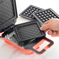 2-in-1 Waffel- und Sandwich-Maker mit Rezepten Wafflicher InnovaGoods