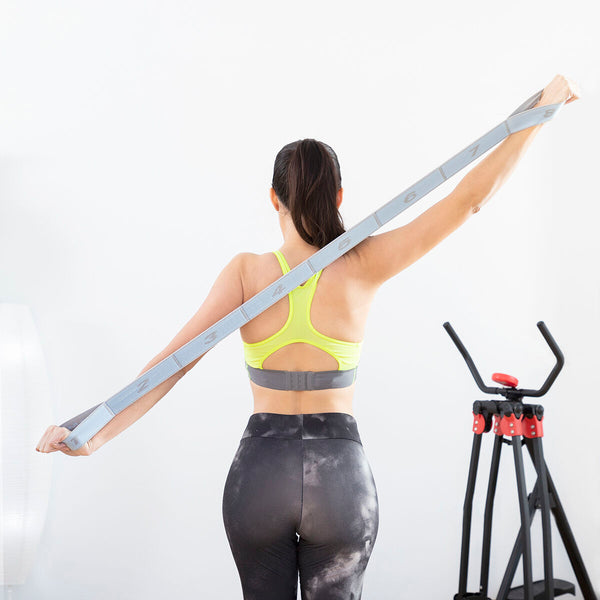 Banda Elastica Fitness per Stretching con Manuale per Esercizi Stort InnovaGoods