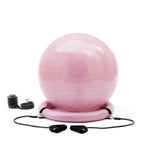 Gym Ball con Anello di Stabilità e Fasce di Resistenza AshtanBall InnovaGoods Rosa (Ricondizionati B)