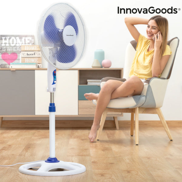 Ventilatore a Piantana InnovaGoods IG814250 Azzurro 50 W (Ricondizionati C)