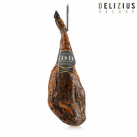 Set di Prosciutto Iberico di Bellota, Olio d’Oliva e Porta Prosciutto Delizius Deluxe