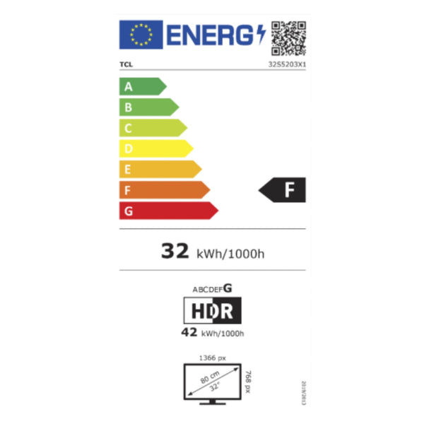 Smart TV TCL 32S5203 32" HD LED WIFI LED HD HDR10 (Ricondizionati A)