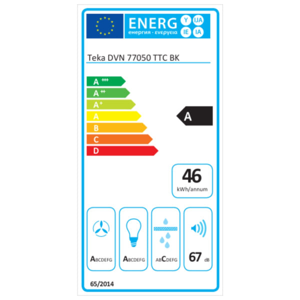 Konventioneller Rauchfang Teka DVN77050TTCBK 230W Schwarz (70 cm)